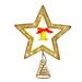 Kurt S. Adler 60502 - 12" 45 Light 5 Point Warm White Gold Star Tree Topper