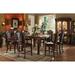 Direct Marketplace Vendome Counter Height Solid Wood Dining Table Wood in Brown | 36 H x 54 W x 54 D in | Wayfair 62025