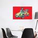 East Urban Home Couple Car in Red by P.D. Moreno - Wrapped Canvas Painting Metal | 26 H x 40 W x 1.5 D in | Wayfair