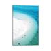 East Urban Home Aerial Island Landscape Beach Sharks Swimmer by James Vodicka - Wrapped Canvas Photograph Canvas in Blue/Green/White | Wayfair