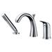 ANZZI Den Single Handle Deck-Mount Roman Tub Faucet with Handheld Sprayer in Polished Chrome - Silver