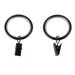 InStyleDesign 1-1/4 inch Noise-Canceling Curtain Rings w/Clip (Set of 10)