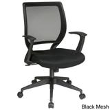 Office Star Work Smart Screen Back and Mesh Seat Task Chair with "T" Arms