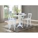 36" Round Extension Dining Table 40.9"H With 4 X-Back Barheight Stools