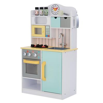 Teamson Kids - Little Chef Florence Classic Play Kitchen - White,Green & Yellow - 21.5 x 11.63 x 35.5