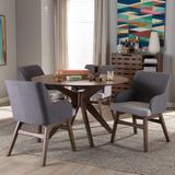 Baxton Studio Mid-century Medium Brown Wood 5-piece Dining Set