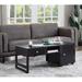 Latitude Run® Solid Wood 4 Legs Coffee Table w/ Storage Wood in Black | 18 H x 20 W x 40 D in | Wayfair 57C14BAC7E5F4CA4BA19DE3AA7AB0C55