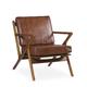 Fauteuil en cuir marron