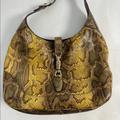 Gucci Bags | Authentic & Rare Gucci Python Leather Jackie Limited Edition Shoulder Handbag | Color: Brown/Gold | Size: Os