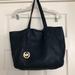 Michael Kors Bags | Michael Kors Navy/White Soft Leather Tote | Color: Blue/White | Size: Os