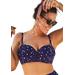 Plus Size Women's Madame Underwire Bikini Top by Swimsuits For All in Purple Dot (Size 8)