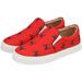 Women's Cuce Red Tampa Bay Buccaneers Allover Print Slip-On Shoe