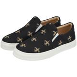 Women's Cuce Black New Orleans Saints Allover Print Slip-On Shoe