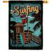 Breeze Decor Surfing Time House 2-Sided Polyester 40 x 28 in. House Flag in Black/Green | 40 H x 28 W in | Wayfair BD-BN-H-106092-IP-BO-D-US21-BD