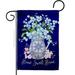 Breeze Decor Little Flowers Vase 2-Sided Polyester 19 x 13 in. Garden Flag in Blue/Gray | 18.5 H x 13 W in | Wayfair BD-FL-G-104119-IP-BO-D-US21-BD