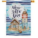 East Urban Home 2-Sided Polyester 1'5 x 1 ft. House Flag Metal in Gray/Blue | 40 H x 28 W in | Wayfair DED4A8AAA5E94450866D8E71DA04CE6C