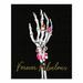 The Holiday Aisle® Fabulous Skeleton Easelback - Wrapped Canvas Graphic Art Canvas in Green/Pink | 10 H x 8 W x 0.5 D in | Wayfair