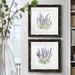 Ophelia & Co. Lavender Botanical I - 2 Piece Picture Frame Painting Set Metal in Blue/Green/Indigo | 20 H x 40 W x 1.5 D in | Wayfair