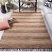 Brown/White 60 x 0.31 in Area Rug - Sand & Stable™ Preston Striped Hand-Woven Cotton/Leather/Jute Brown/Beige Area Rug Leather/Cotton/Jute & Sisal | Wayfair