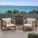 Breakwater Bay Outdoor Club Patio Chair w/ Cushions Wood in Brown | 26.5 H x 30.25 W x 30.25 D in | Wayfair 56F06F62F86E400984BA7FDD5FFB30DD
