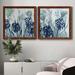 Red Barrel Studio® Indigo Field I - 2 Piece Picture Frame Painting Set on Canvas in Blue/Green/Indigo | 31.5 H x 63 W in | Wayfair
