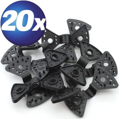 20 x Spezial Kunststoff-Clips Set Ösen-Klemme Folien-Clips Netze Planen-Klemme Befestigungs-Clip