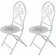 Etc-shop - Chaises de balcon pliantes lot de 2 chaises pliantes de jardin chaise de jardin blanche