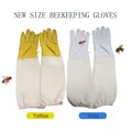 Gants anti-abeille pour apiculteur manches de protection peau de mouton ventilée et toile outils