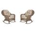 Outdoor Garden Patio 2 PC Cappuccino Furniture Conversation Set