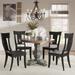 Eleanor Sage Green Round Solid Wood Top Panel Back 5-piece Dining Set by iNSPIRE Q Classic