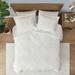 Madison Park Nova Ivory Embroidered Medallion Faux Fur Ultra Plush Duvet Cover Set