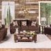 Gova Transitional Chocolate Chenille Upholstered T-Cushion Sofa by Furniture of America