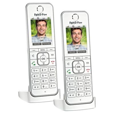 AVM 2x Schnurloses Telefon »FRITZ!Fon C6« weiß weiß