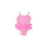 Old Navy One Piece Swimsuit: Pink Polka Dots Sporting & Activewear - Size 6-12 Month