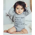 I Don't Want To Be A Princess I Want To Be A CEO Baby Drum Suit Long Sleeve S Baby Girl Funny