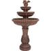 Sunnydaze 3-Tier Dove Pair Outdoor Water Fountain 43" Patio and Garden Feature