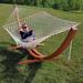 Sunnydaze Wooden Curved Arc Hammock & Hammock Stand, 13 Feet Long, 400 Pound Capacity