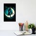 East Urban Home Silhouette Under the Moon by Denis Orio Ibanez - Wrapped Canvas Graphic Art Print Canvas in Green | 12 H x 8 W x 0.75 D in | Wayfair