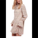 Free People Dresses | Free People Simone Mini Neutral Combo X-Small | Color: Cream/White | Size: Xs