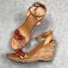 Coach Shoes | Coach Morgan Strappy Cork Wedges | Color: Orange/Tan | Size: 9.5