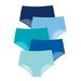 Plus Size Women's Stretch Cotton Brief 5-Pack by Comfort Choice in Blue Multi Pack (Size 7) Underwear