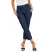 Plus Size Women's Classic Cotton Denim Capri by Jessica London in Indigo (Size 22) Jeans