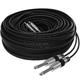 1STec 40m Professional Grade Extra Long Audio Lead with 2 x 6.3mm Jack to 2 x RCA Male Phono Plugs for Stereo or Mono Signal Extension Active Subwoofer Speaker to Mixing Desk Transfer 40 Metre