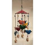 Large Wind Chimes Outdoor Sound Rich Relaxing Tones 6 x 15 inches Red Green Blue - 6 x 15 inches