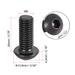 M8x20mm Hex Socket Button Head Cap Bolts Screws Stainless Steel 50pcs - Black