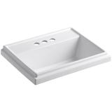 Kohler Tresham® Rectangle Drop-In Bathroom Sink with 4" Centerset Faucet Holes White (K-2991-4-0)