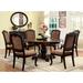 Naja Traditional Brown Cherry Wood Pedestal 7-Piece Dining Set by Furniture of America