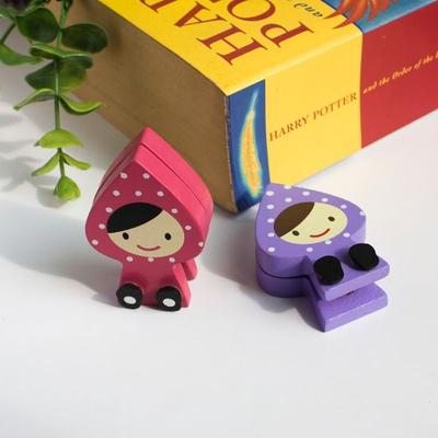 [Pretty Doll] - Card Holder / Wooden Clips / Wooden Clamps / Animal Clips - 1x1x1