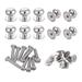 12mm Head Dia. Round Knobs Pull Handle, 10pcs Zinc Alloy Silver Tone - Silver Tone