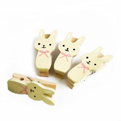 [Sweet Rabbit] - Wooden Clips / Wooden Clamps / Mini Clips - 1x1x1